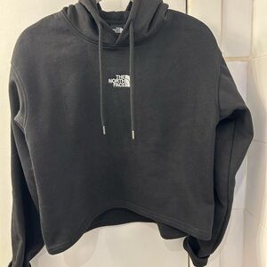 The North Face Black Hoodie with White Logo Size small